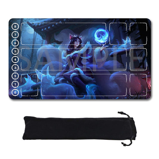 Ahri - League Of Legends Riftbound Playmat 24x14 in + Free Storage Bag