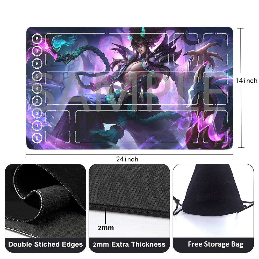 Thresh -League Of Legends Riftbound Playmat 24x14 in + Free Storage Bag