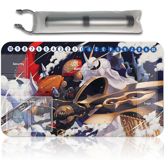 Board Game Digimon Playmat With Card Zones Magic The Gathering Playmat Stitched Edge