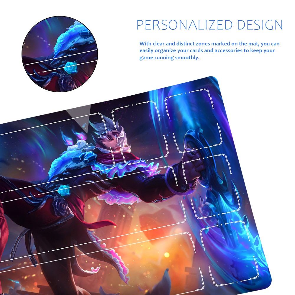 Draven - League Of Legends Riftbound Playmat 24x14 in + Free Storage Bag