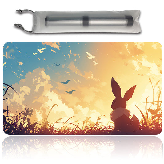 New Pokemon Eevee Playmat Stitched Edge with Free Bag | Pokemon TCG Playmat Stitched Edge | 1351901