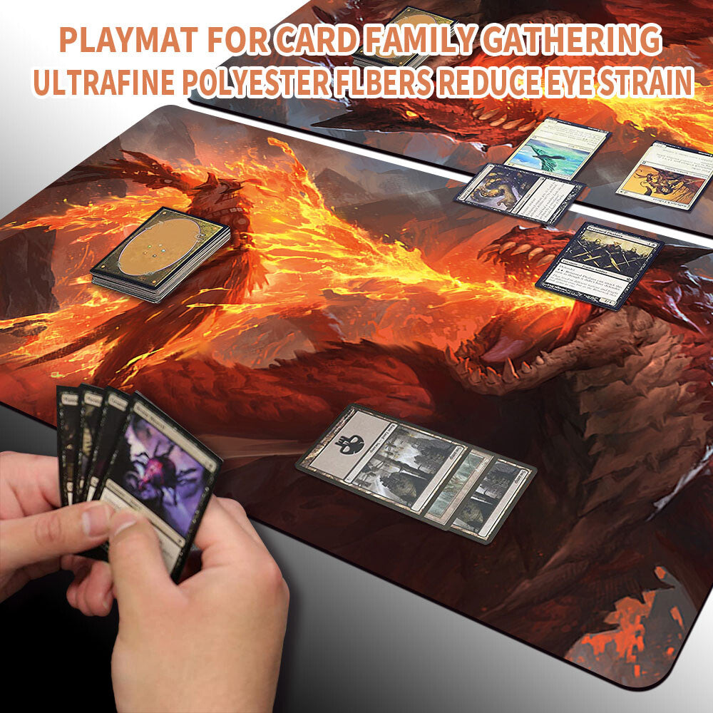 MOLTEN EXHALE - Magic The Gathering MTG Playmat TCG CCG MTG Playmat Stitched Edge