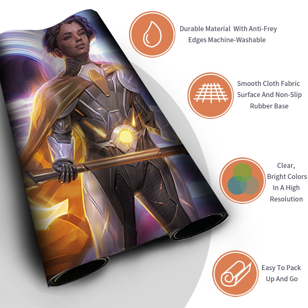 HALIYA, GUIDED BY LIGHT - Magic The Gathering MTG Playmat TCG CCG MTG Playmat Stitched Edge
