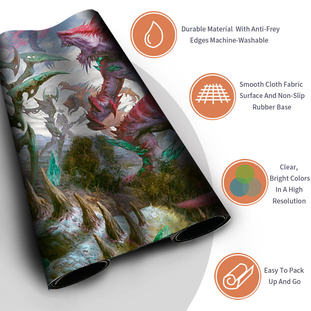 Invasion of Ikoria - Magic The Gathering MTG Playmat TCG CCG MTG Playmat Stitched Edge