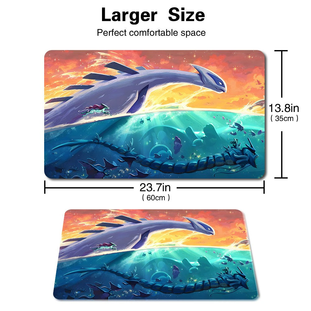 836258 - Board Game Pokemon Lugia Playmat Stitched Edge Games Mousepad Play Mat of TCG