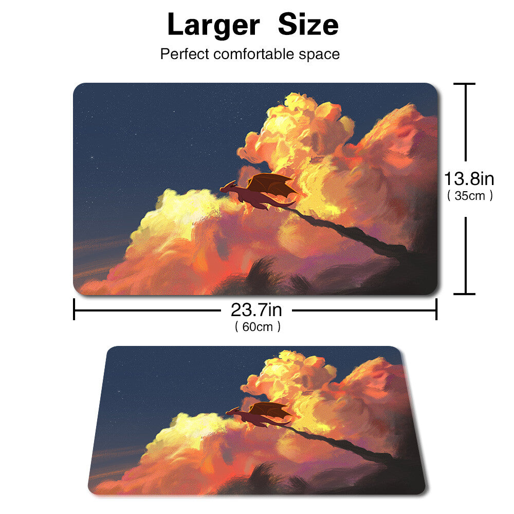 1225448 - Board Game Pokemon Charizard Playmat Stitched Edge Games Mousepad Play Mat of TCG