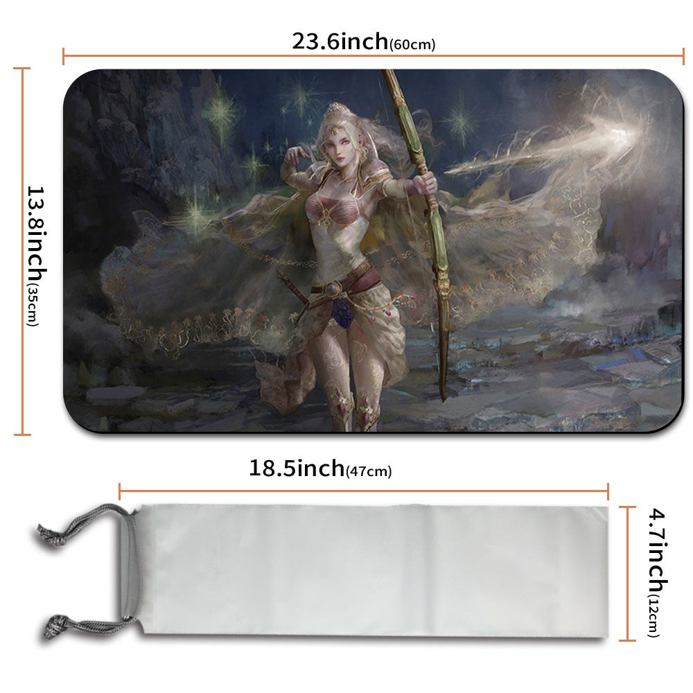 Rosa, Resolute White Mage - Magic The Gathering MTG Playmat TCG CCG MTG Playmat Stitched Edge