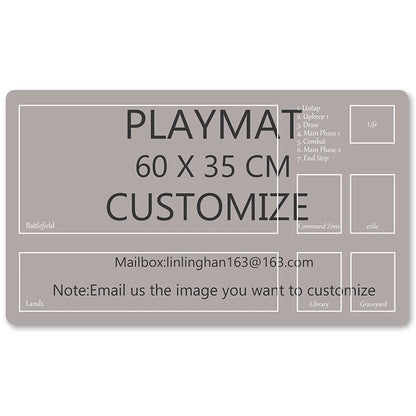 Board Game TCG Playmat Custom Picture With Card Zones Trading Card Game Playmat Stitched Edge