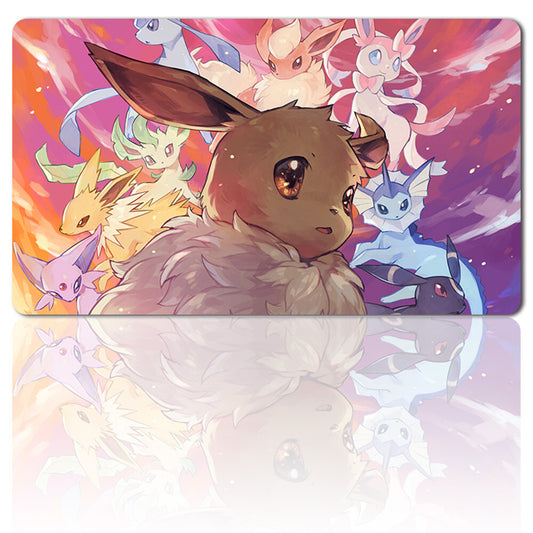 1303584 - Board Game Pokemon Eevee Playmat Stitched Edge Games Mousepad Play Mat of TCG