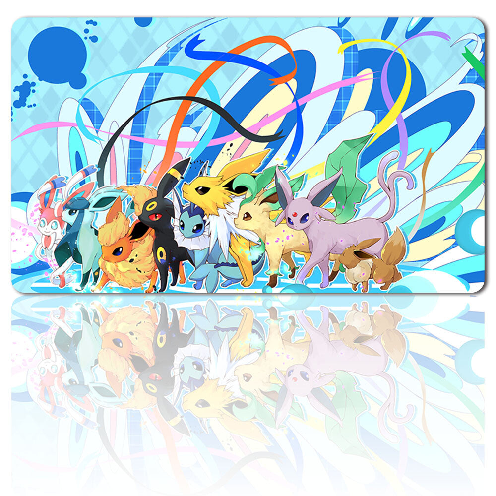 763644 - Board Game Pokemon Eevee Playmat Stitched Edge Games Mousepad Play Mat of TCG