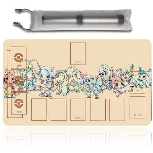 Pokemon Playmat Stitched Edge With Zones + Free Bag Trading Card Game Playmat Stitched Edge of MTG TCG CCG