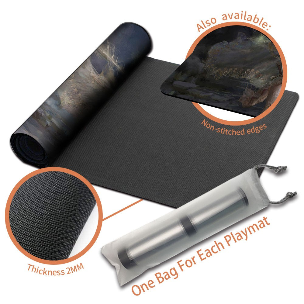 Rosa, Resolute White Mage - Magic The Gathering MTG Playmat TCG CCG MTG Playmat Stitched Edge