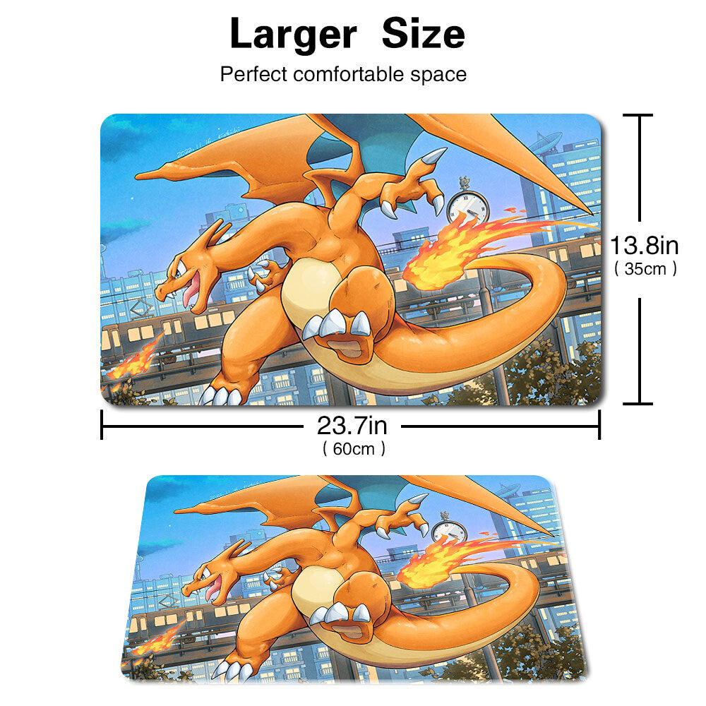 1289135 - Board Game Pokemon Charizard Playmat Stitched Edge Games Mousepad Play Mat of TCG