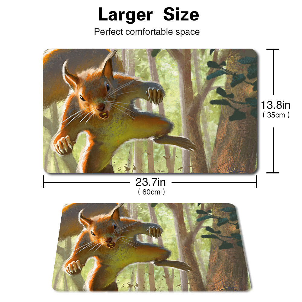 Squirrel Token - Board Game MTG Playmat Table Mat Games Mousepad Play Mat of TCG Stitched Edge