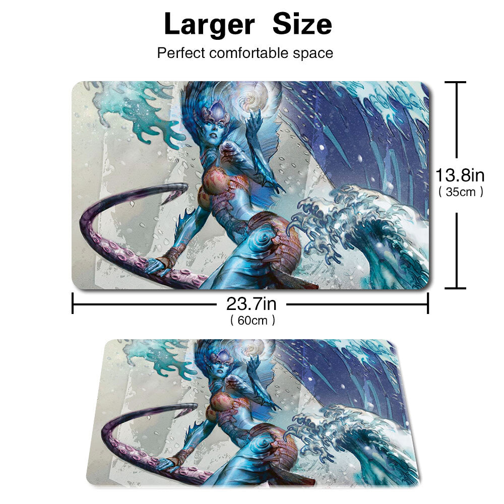 Kiora the Crashing Wave - Board Game MTG Playmat Games Mousepad Play Mat of TCG Stitched Edge