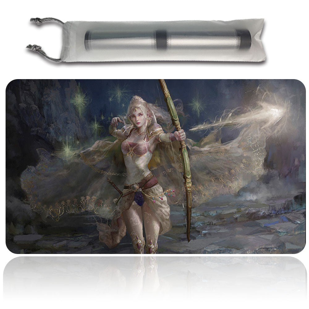 Rosa, Resolute White Mage - Magic The Gathering MTG Playmat TCG CCG MTG Playmat Stitched Edge