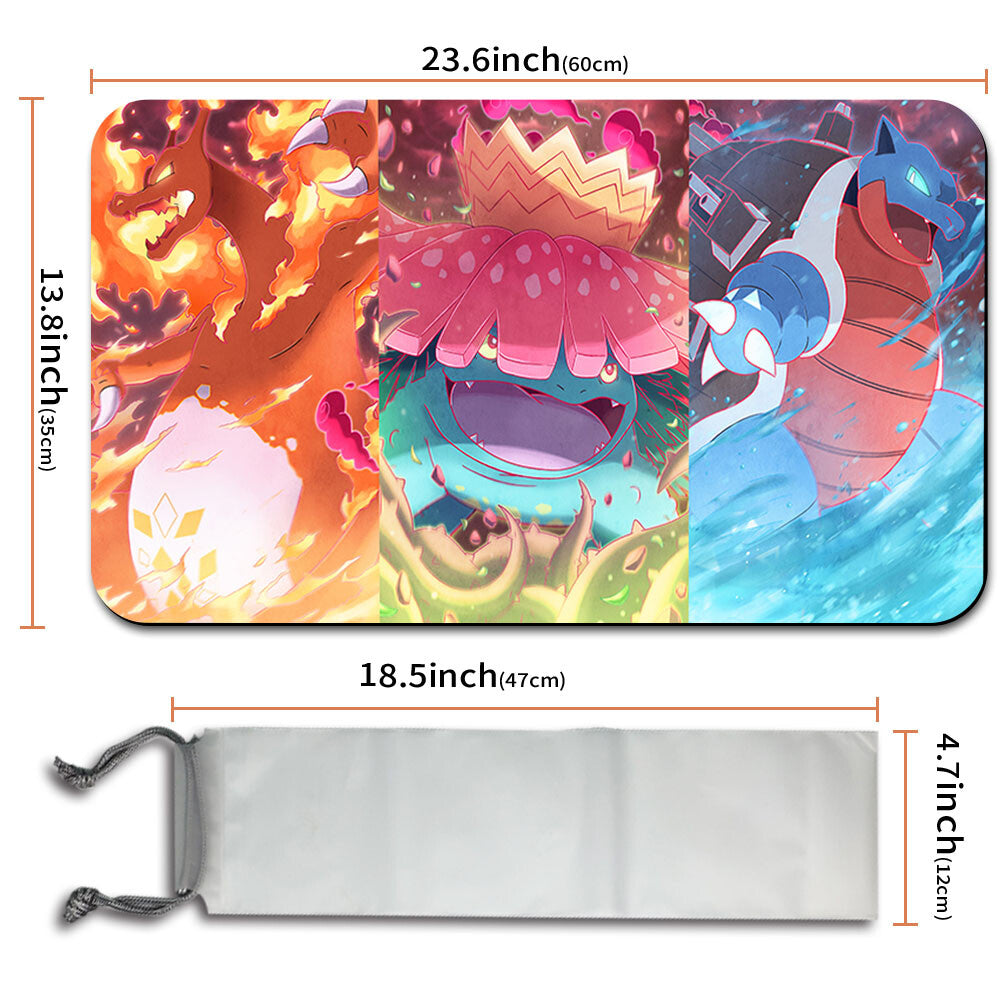 New Pokemon Playmat Stitched Edge with Free Bag | Pokemon Playmat Stitched Edge With Zones | 726432