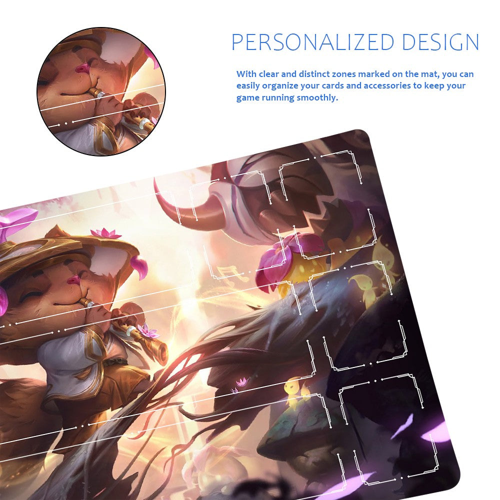 Teemo - League Of Legends Riftbound Playmat 24x14 in + Free Storage B TCGPLAYMAT Teemo - League Of Legends Riftbound Playmat 24x14 in + Free Storage B TCGPLAYMAT
