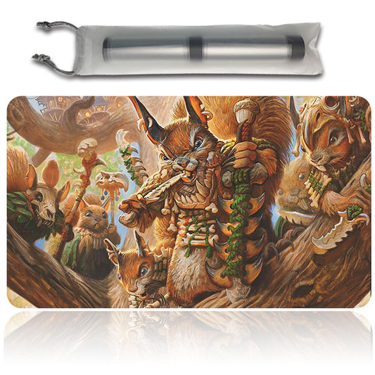 Squirrel Mob - Magic The Gathering MTG Playmat TCG CCG MTG Playmat Stitched Edge