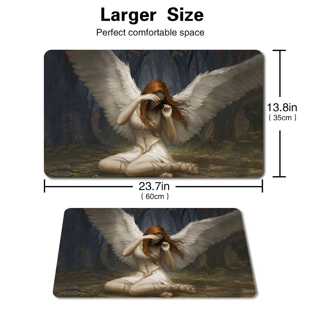 Angel of Flight Alabaster - Board Game MTG Playmat Mousepad Play Mat of TCG Stitched Edge