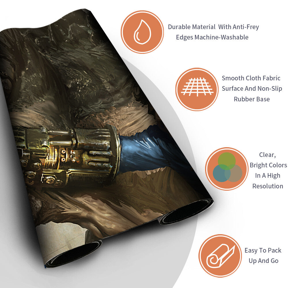 POWER FIST - Magic The Gathering MTG Playmat TCG CCG MTG Playmat Stitched Edge