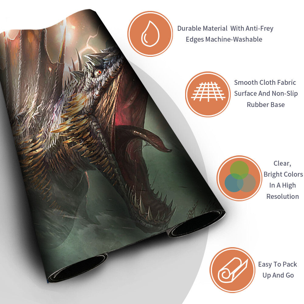 Elder Dinosaur - Magic The Gathering MTG Playmat TCG CCG MTG Playmat Stitched Edge