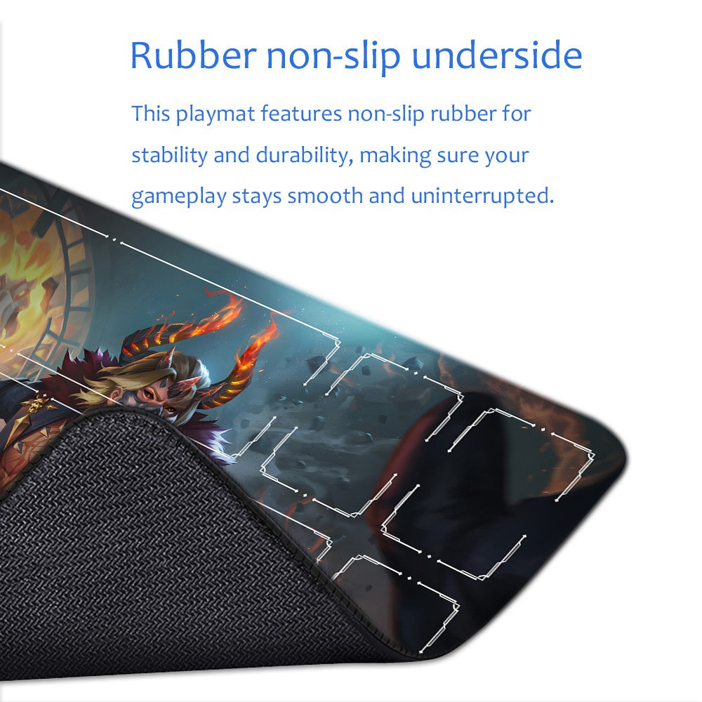 Poseidon - League Of Legends Riftbound Playmat 24x14 in + Free Storage Bag