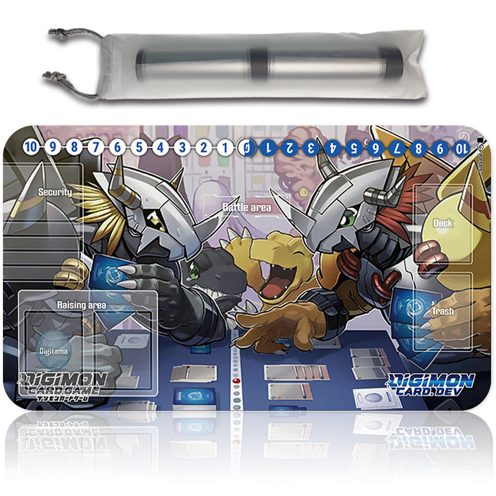 Board Game Digimon Playmat With Card Zones Mousepad Playmat of TCG CCG Stitched Edge