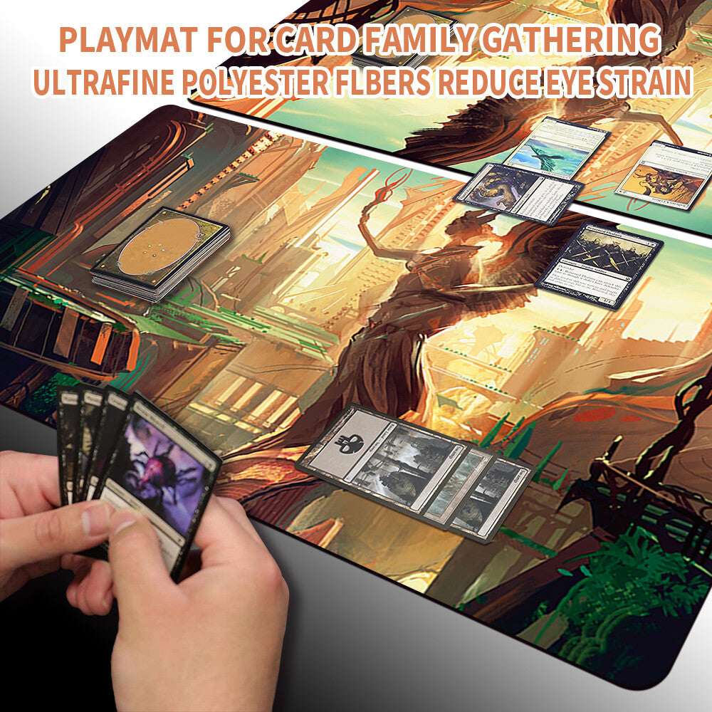 METROPOLIS FOREST -Board Game MTG Playmat Mouse pad Playmat of MTG TCG CCG Stitched Edge
