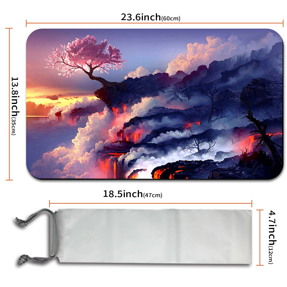 Pink tree - Board Game MTG Playmat Magic The Gathering Playmat Size 60X35CM Stitched Edge