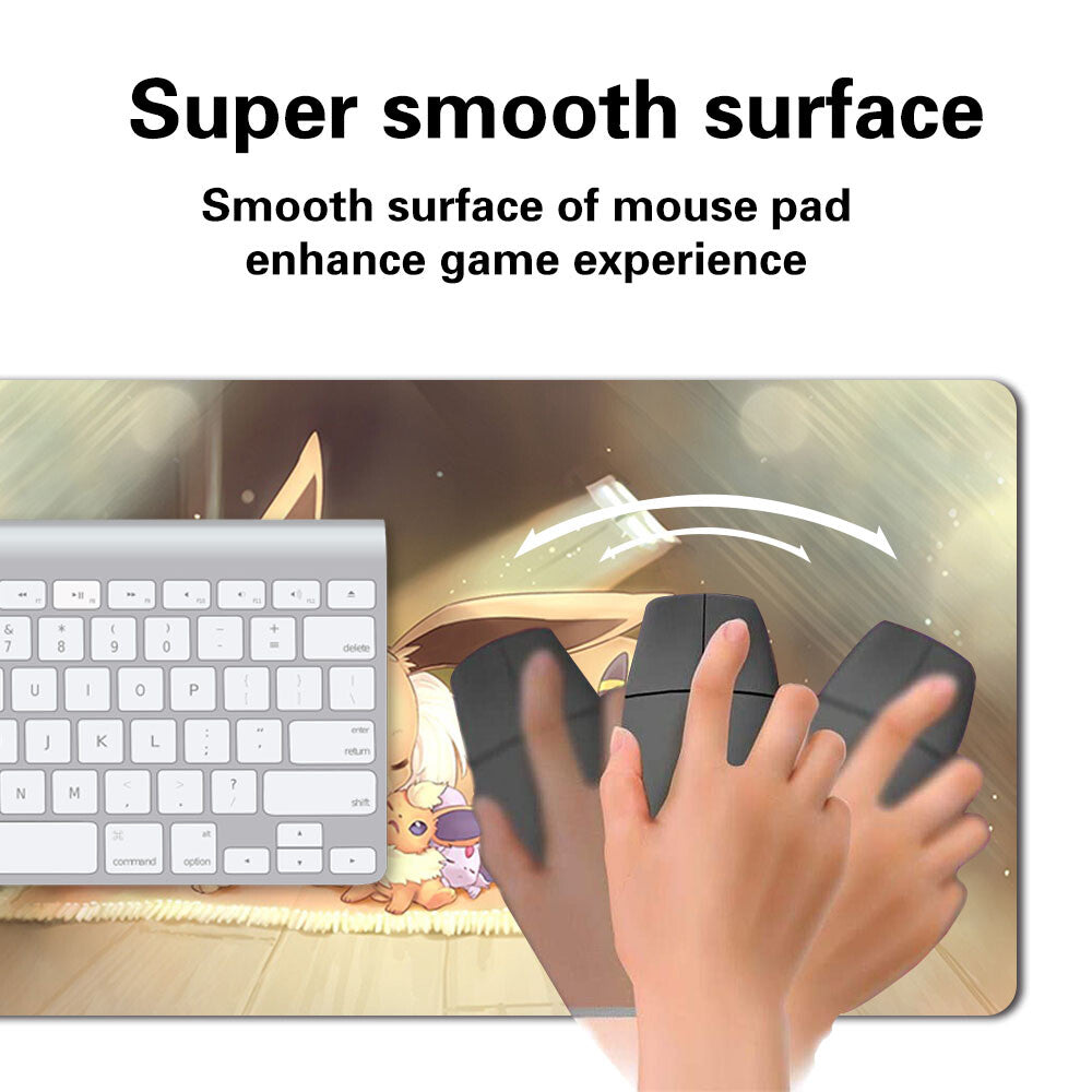 613932 - Board Game Pokemon Eevee Playmat Stitched Edge Games Mousepad Play Mat of TCG CCG