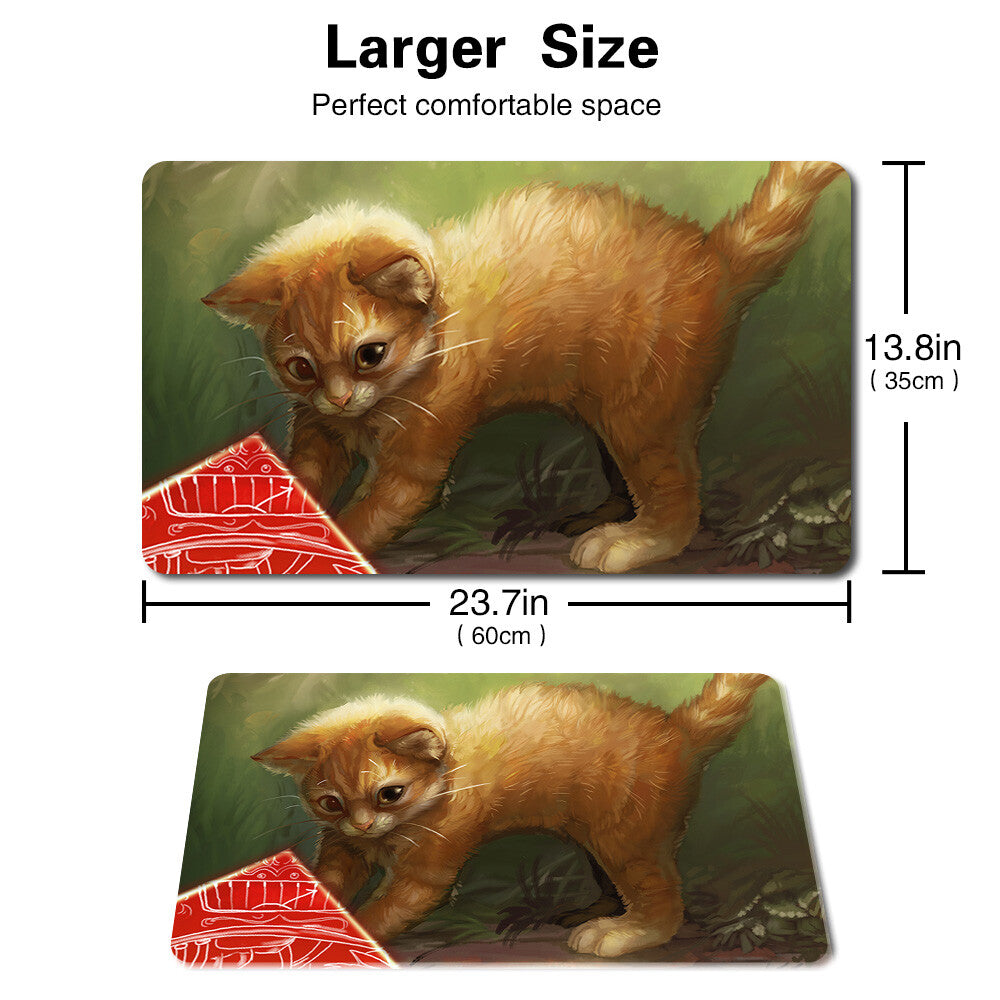 Adorable Kitten - Board Game MTG Playmat Games Mousepad Play Mat of TCG Stitched Edge