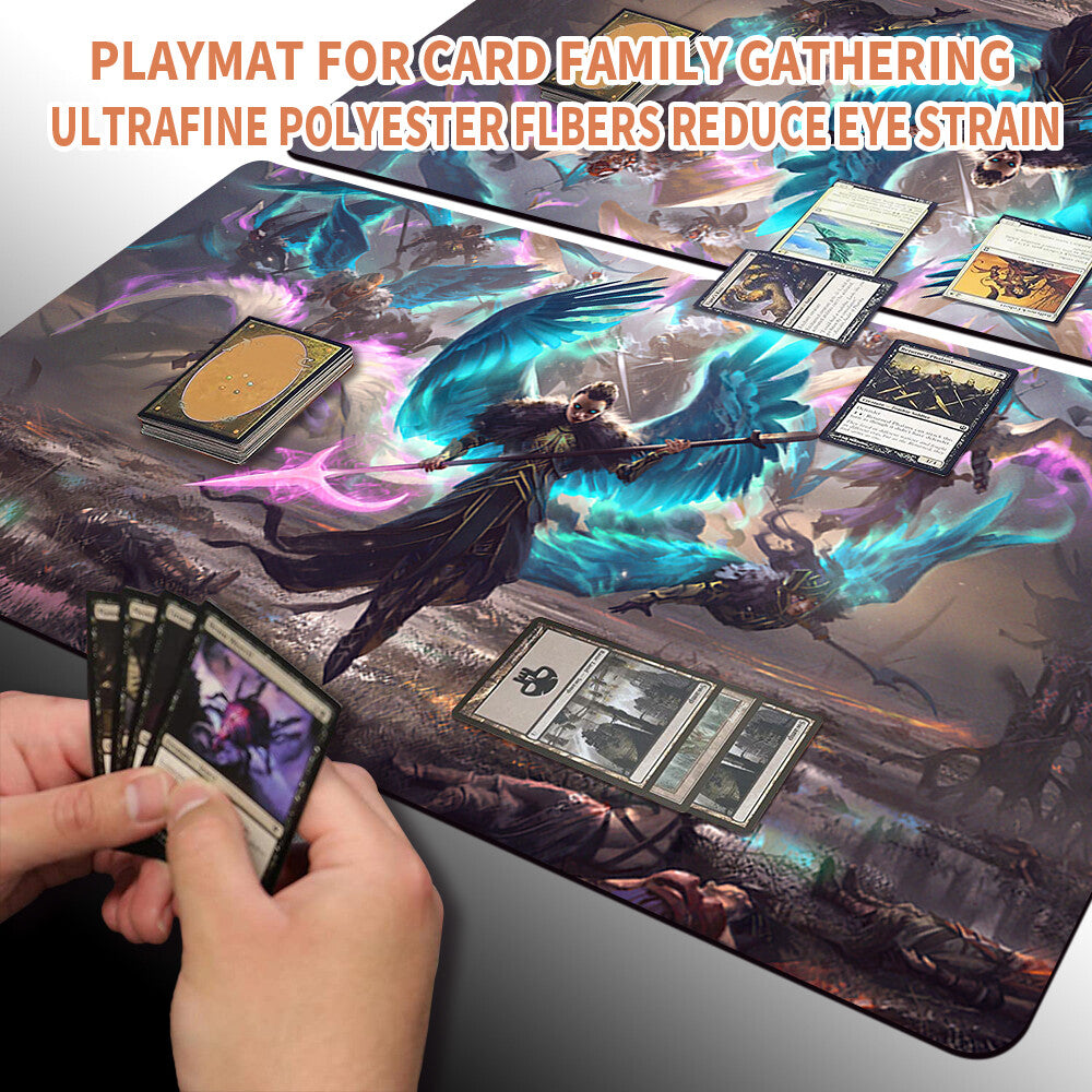 Rampage of the Valkyries - Magic The Gathering Playmat Trading Card Game Playmat Stitched Edge