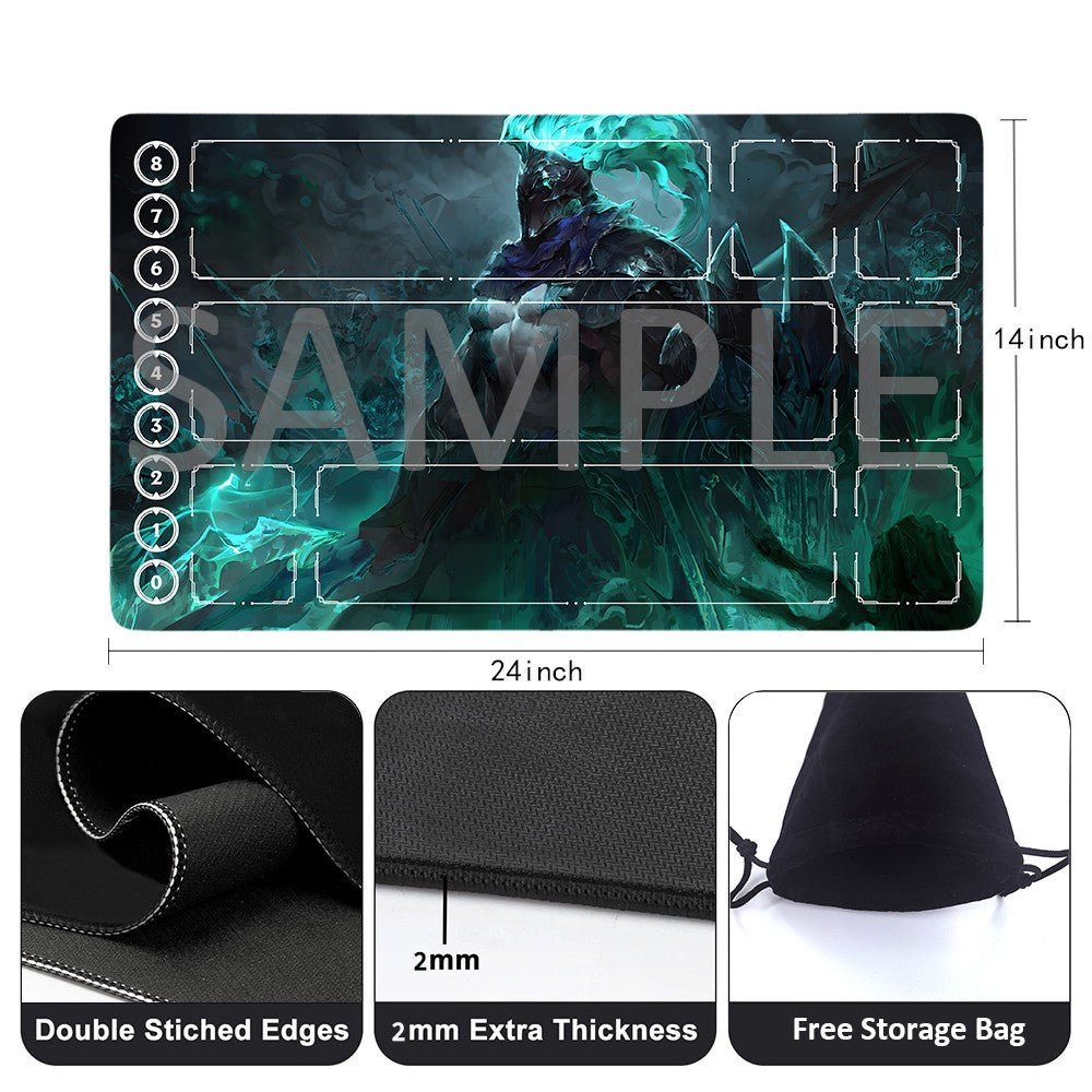 Mordekaiser - League Of Legends Riftbound Playmat 24x14 in + Free Storage Bag