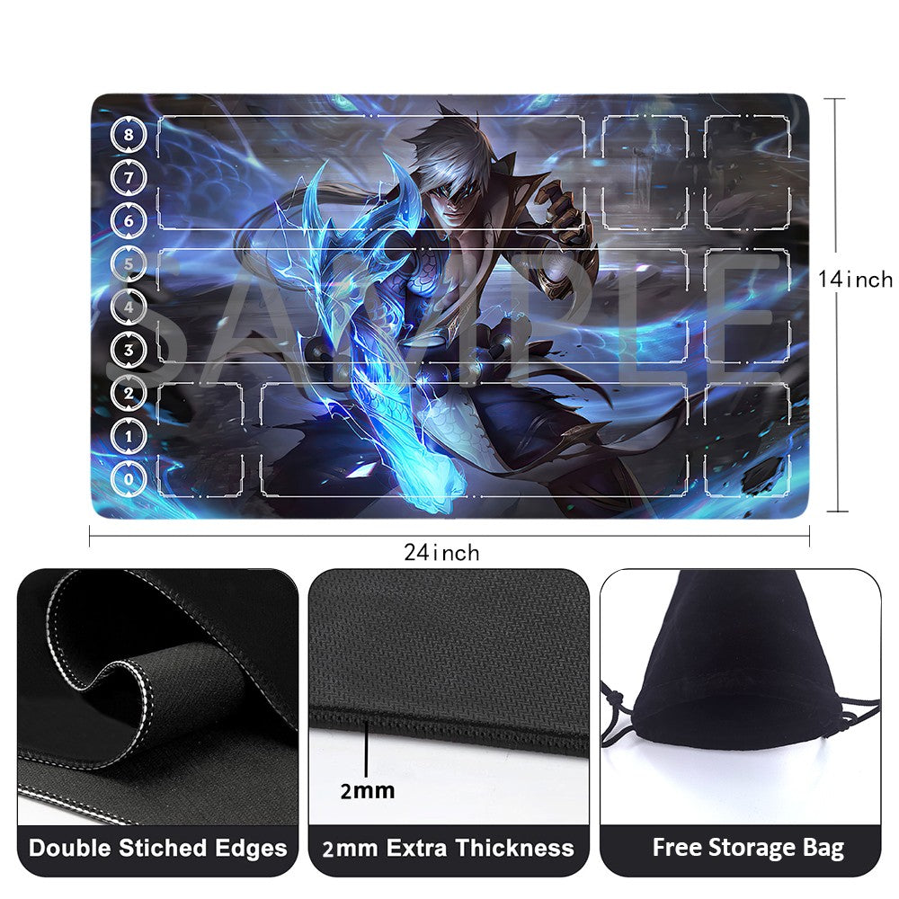 Lee Sin - League Of Legends Riftbound Playmat 24x14 in + Free Storage Bag