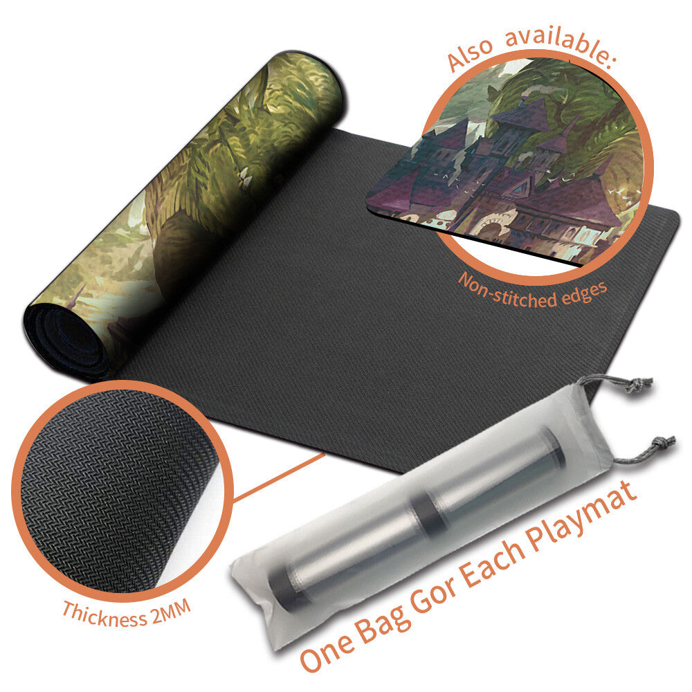 BEANSTALK WURM - Magic The Gathering MTG Playmat TCG CCG MTG Playmat Stitched Edge