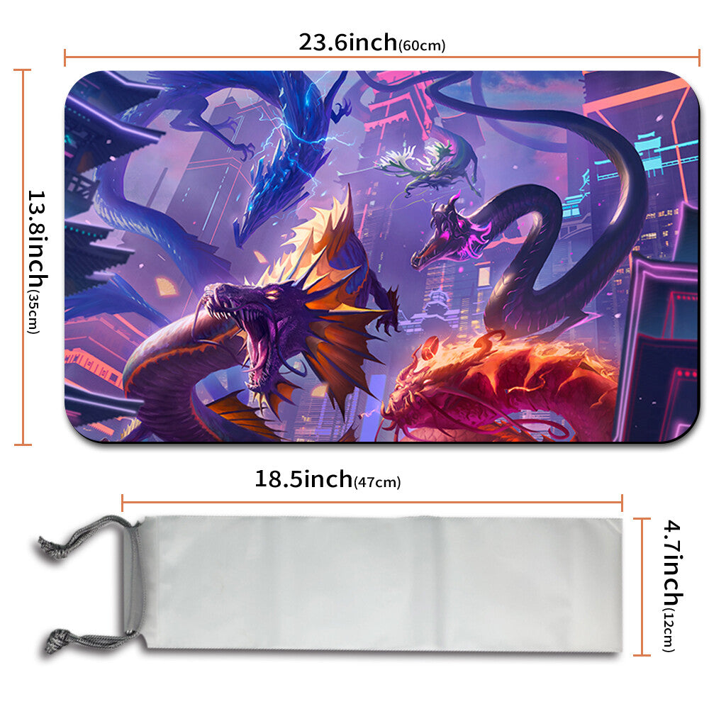 THE FIVE DRAGONS - Magic The Gathering Playmat TCG CCG MTG Playmat Stitched Edge
