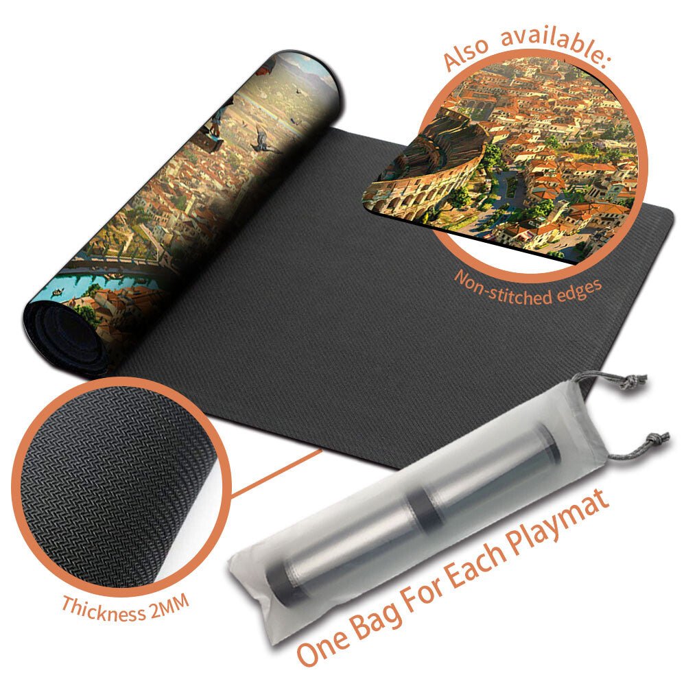 ROME VISTA - Magic The Gathering MTG Playmat TCG CCG MTG Playmat Stitched Edge