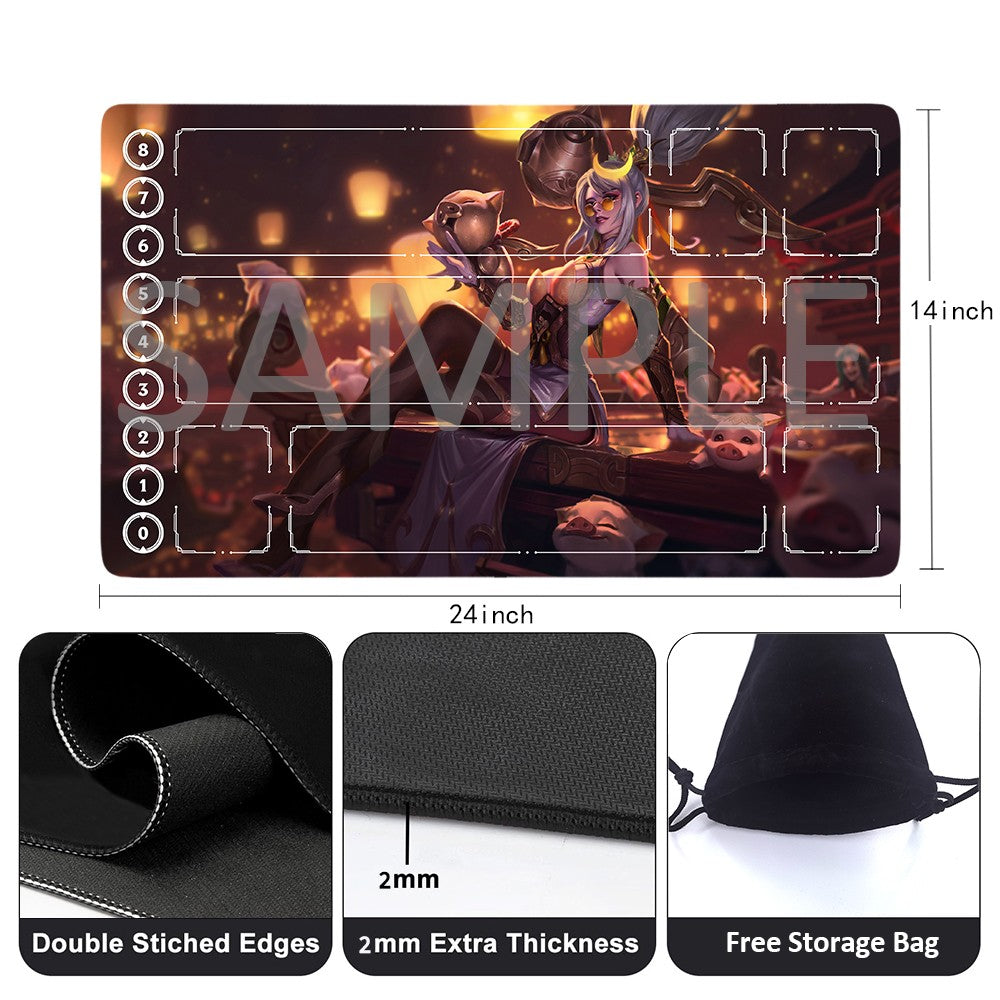 Ashe - League Of Legends Riftbound Playmat 24x14 in + Free Storage Bag