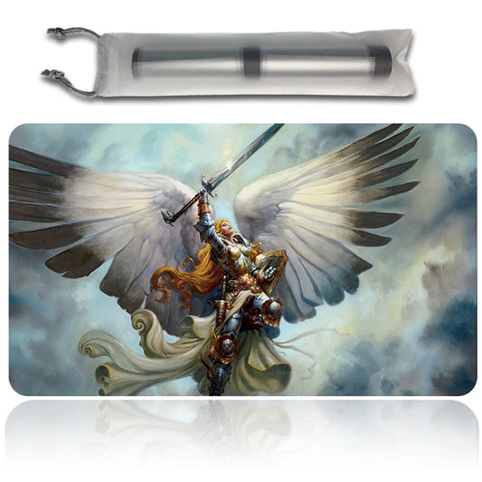 Serra Angel - Magic The Gathering MTG Playmat TCG CCG MTG Playmat Stitched Edge