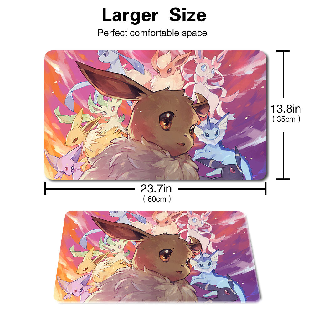 1303584 - Board Game Pokemon Eevee Playmat Stitched Edge Games Mousepad Play Mat of TCG