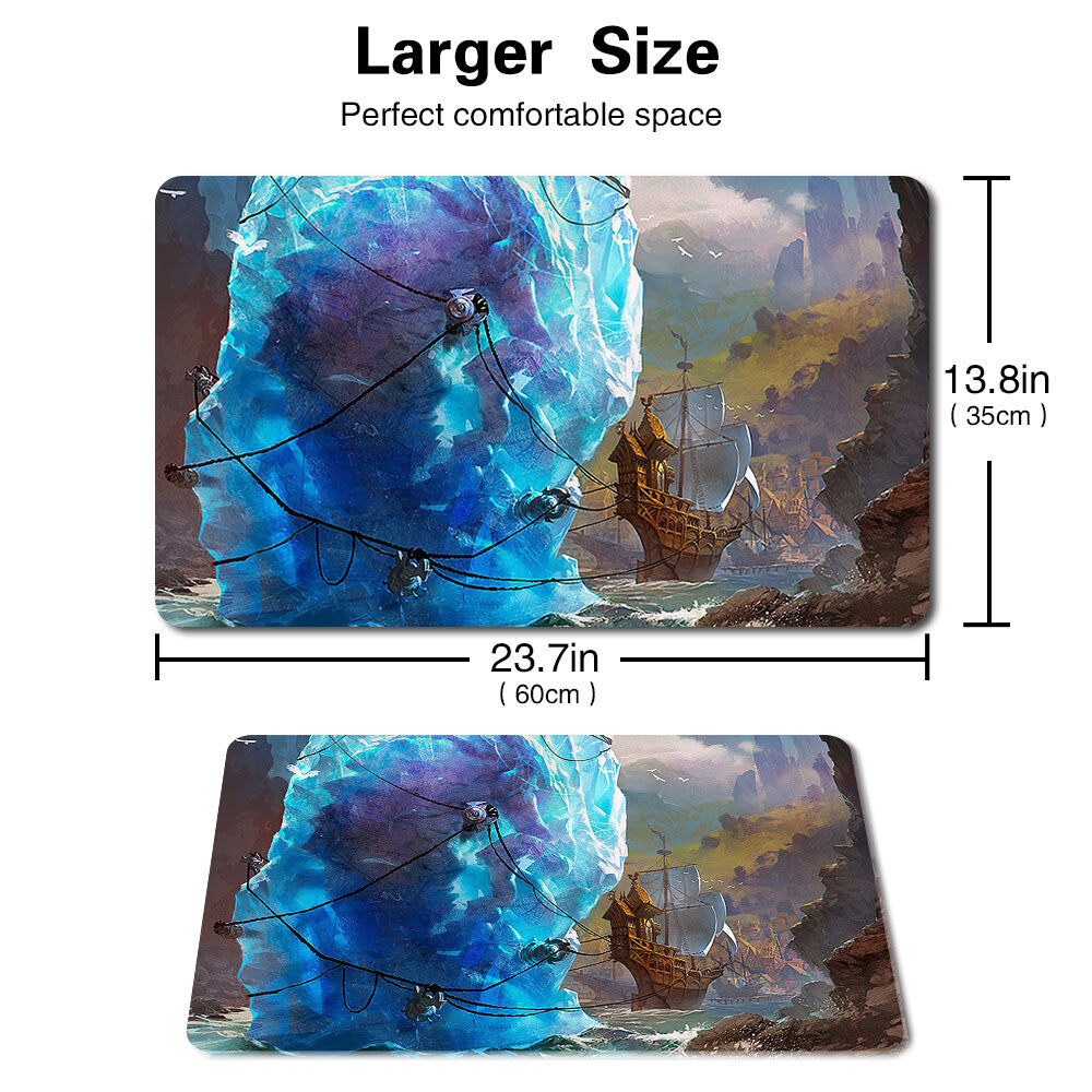 Ice Revised - Board Game MTG Playmat Games Mousepad Play Mat of TCG Stitched Edge
