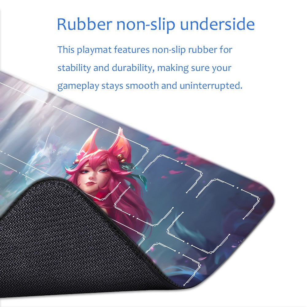 Ahri - League Of Legends Riftbound Playmat 24x14 in + Free Storage Bag