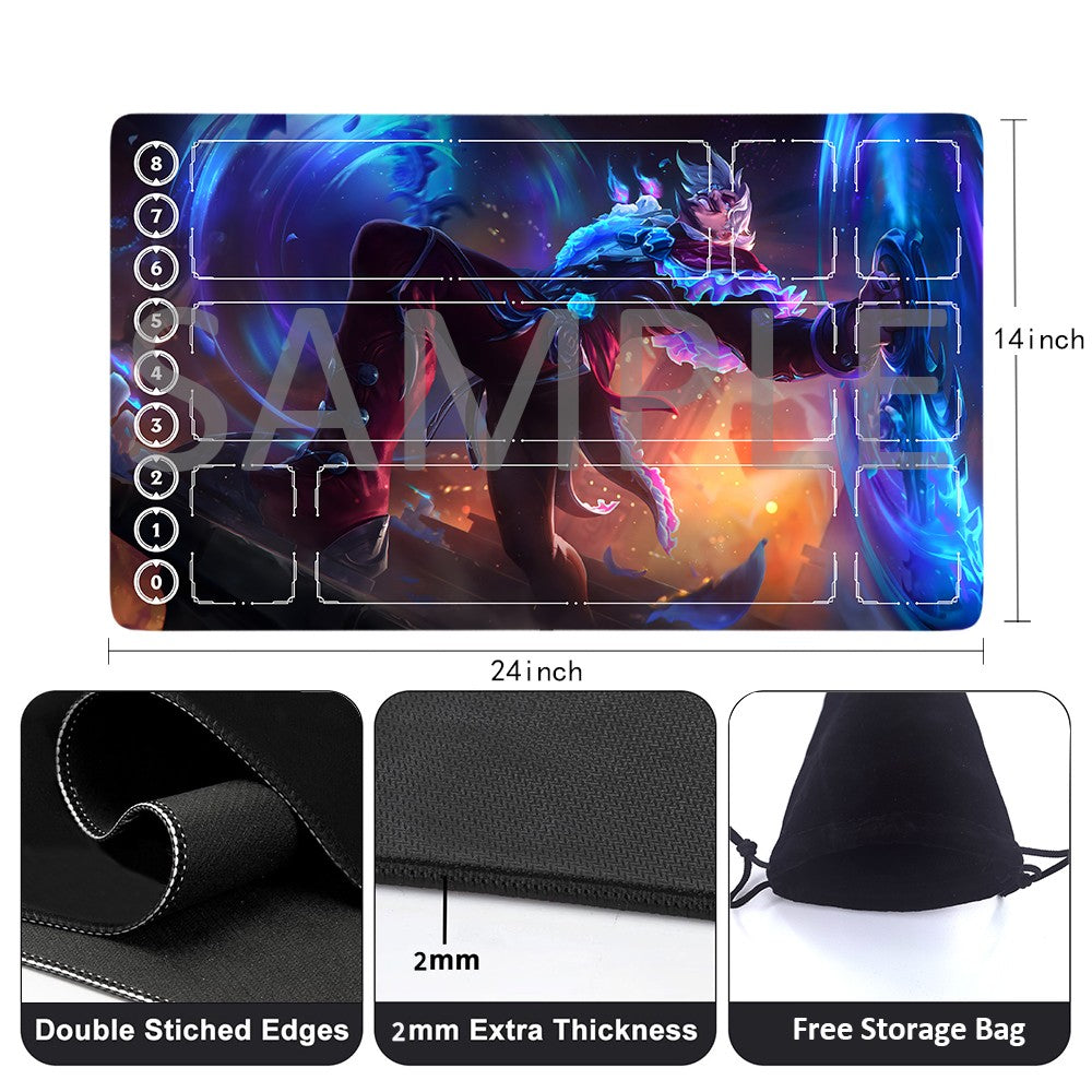 Draven - League Of Legends Riftbound Playmat 24x14 in + Free Storage Bag