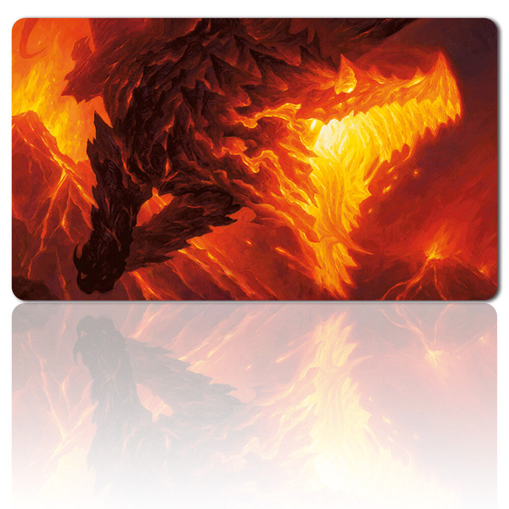 Volcanic Dragon - Board Game MTG Playmat Games Mousepad Play Mat of TCG Stitched Edge