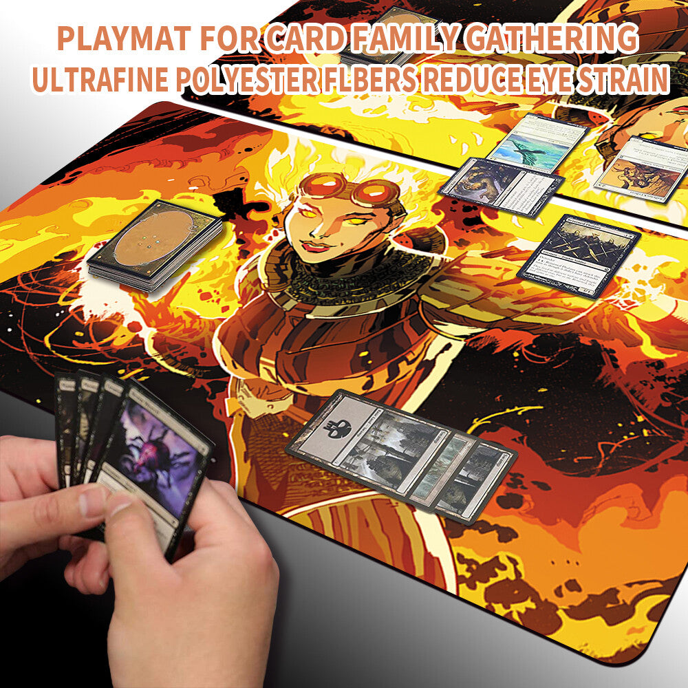 Chandra Nalaar Idw - Magic The Gathering Playmat TCG CCG MTG Playmat Stitched Edge