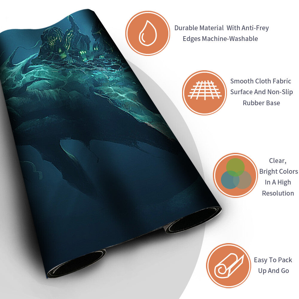 Slinn Voda, the Rising Deep -Magic The Gathering MTG Playmat TCG CCG MTG Playmat Stitched Edge