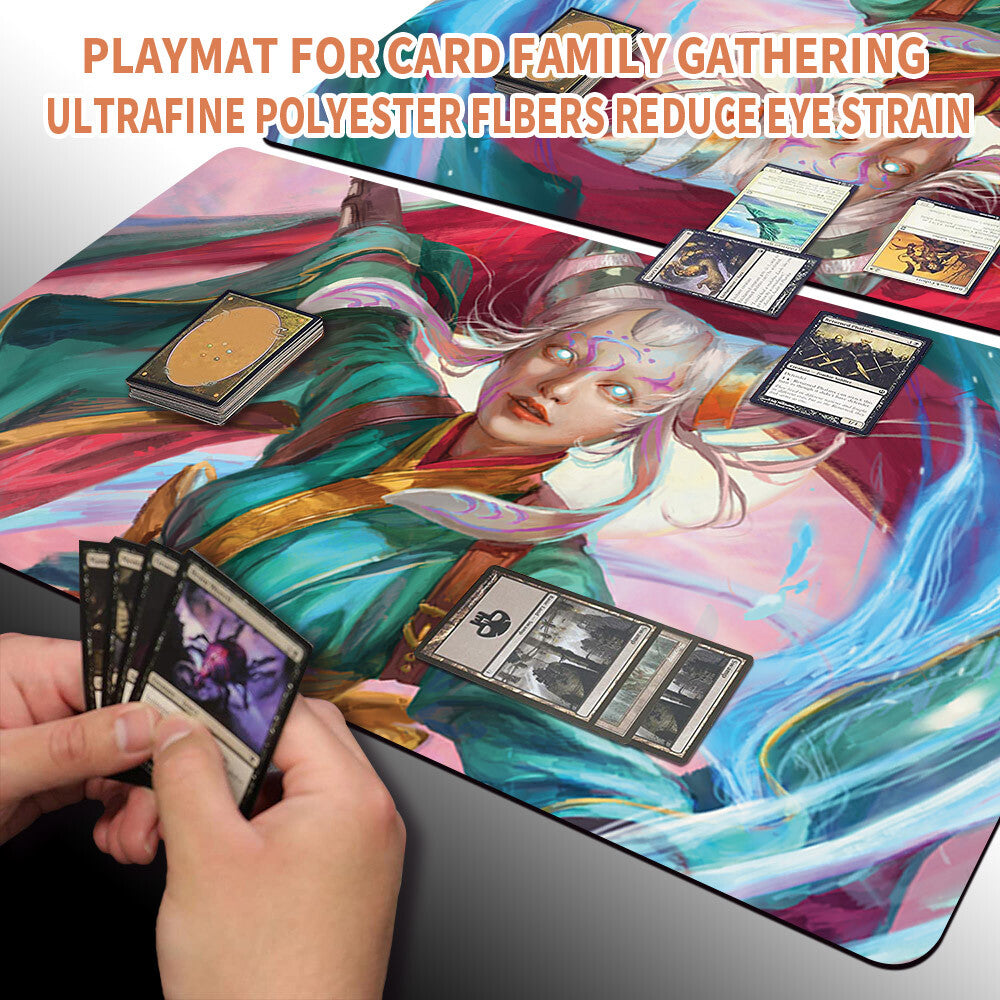 TAMIYO, SEASONED SCHOLAR - Magic The Gathering MTG Playmat TCG CCG MTG Playmat Stitched Edge