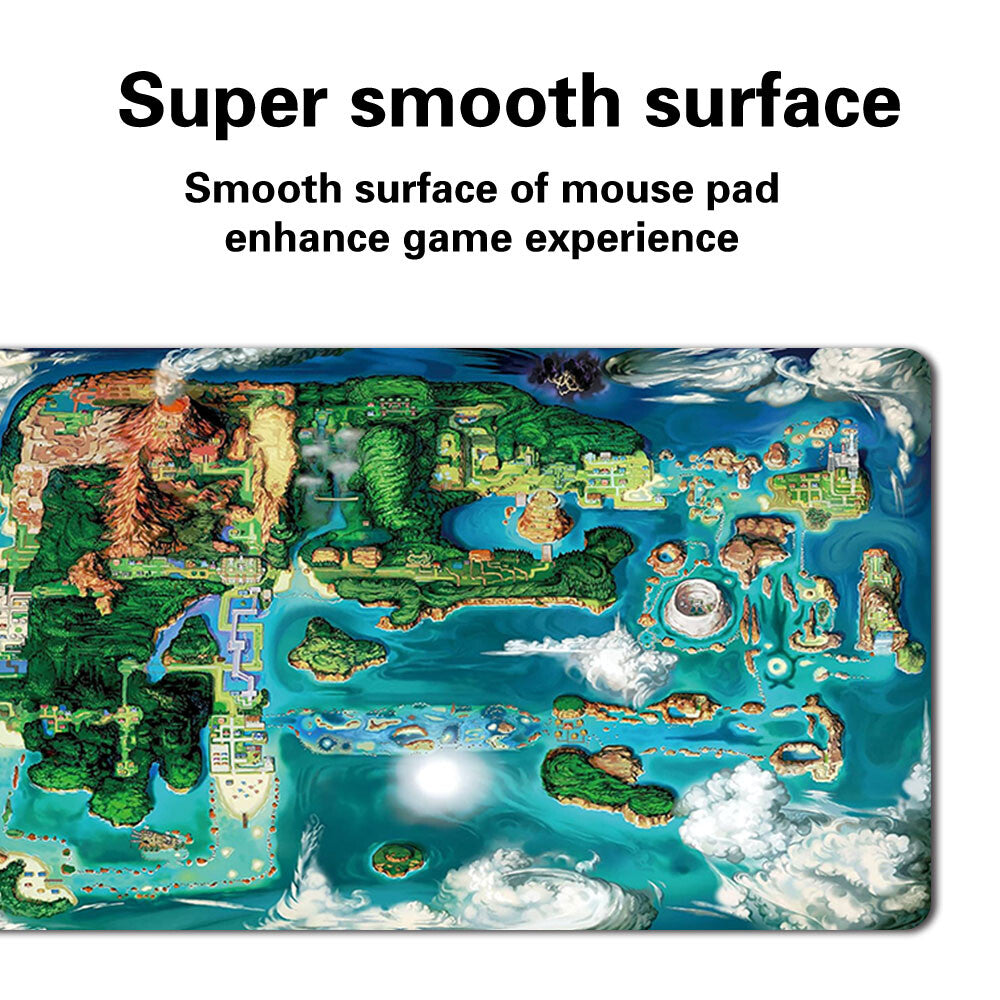 910141 - Board Game Pokemon Map Playmat Stitched Edge Games Mousepad Play Mat of TCG