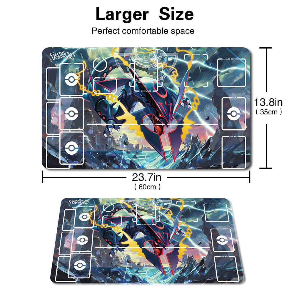 Rayquaza - Board Game Pokemon Playmat Stitched Edge Games Mousepad Play Mat of TCG CCG